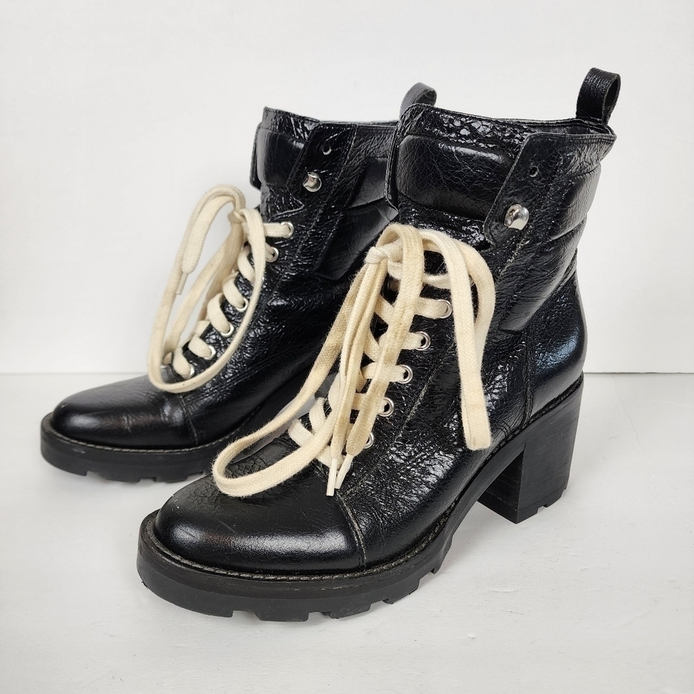 Marc Fisher chunky lace up boots, size 8
